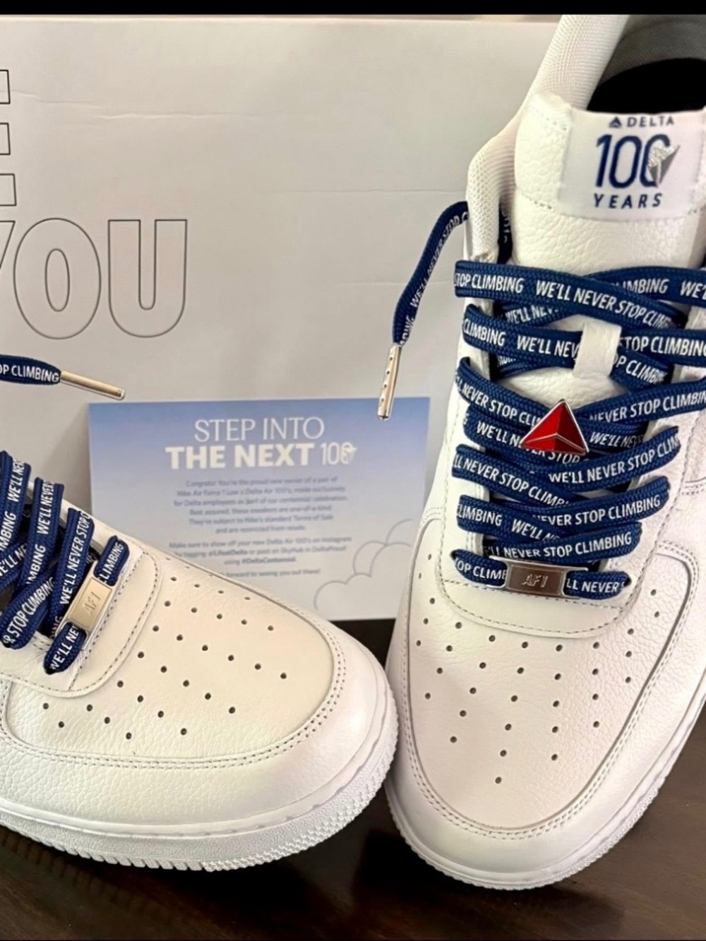 Limited Edition Delta Air Lines x Nike Air Force 1 Celebrate 100 Years - Picture 2 of 3